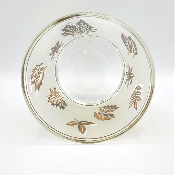 Libbey Starlight Golden Foliage Ice Bucket Metal Carrier Mid-Century Modern Vtg - Picture 14 of 16